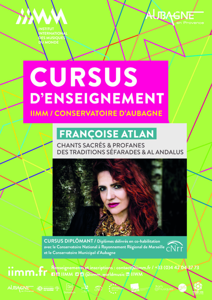 cursus d'enseignement 2021/2022 Françoise ATLAN Chants sacrés et profanes des traditions séfarades et Al andalus